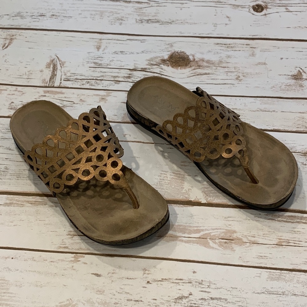 Axxiom Slip On Sandals Bronze Color